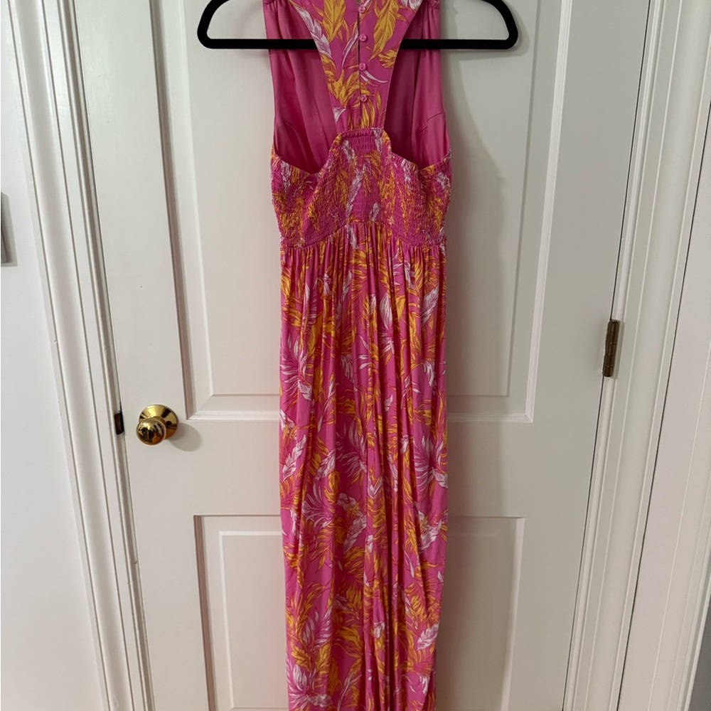 Tropical Racer Back Maxi Dress